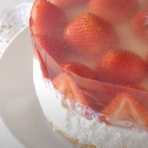 免焗| 士多啤梨 | 水晶蛋糕|簡單華麗|草莓|蛋糕||No Bake Strawberry Cake